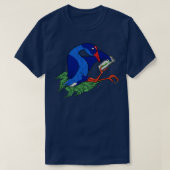 Pukeko met behulp van mobiele telefoon t-shirt (Design voorkant)