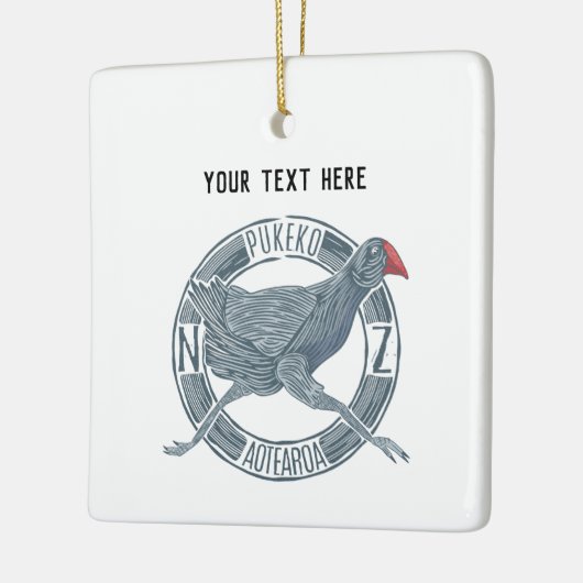 Pukeko NZ Keramisch Ornament (Links)