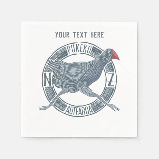 Pukeko NZ Servet (Voorkant)