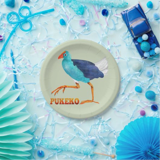 Pukeko Papieren Bordje (Feest)