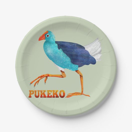 Pukeko Papieren Bordje (Voorkant)