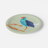 Pukeko Papieren Bordje (Gekanteld)