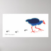 Pukeko Stappen Poster/Afdruk Poster (Voorkant)