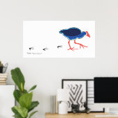 Pukeko Stappen Poster/Afdruk Poster (Thuiskantoor)