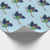 Pukeko steelt een pet cadeaupapier (Hoek)