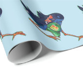 Pukeko steelt een pet cadeaupapier (Rol Hoek)