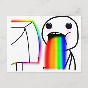 Pukes Rainbows Briefkaart