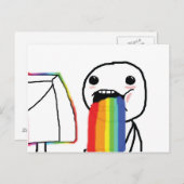 Puking Rainbows Briefkaart (Voorkant / Achterkant)