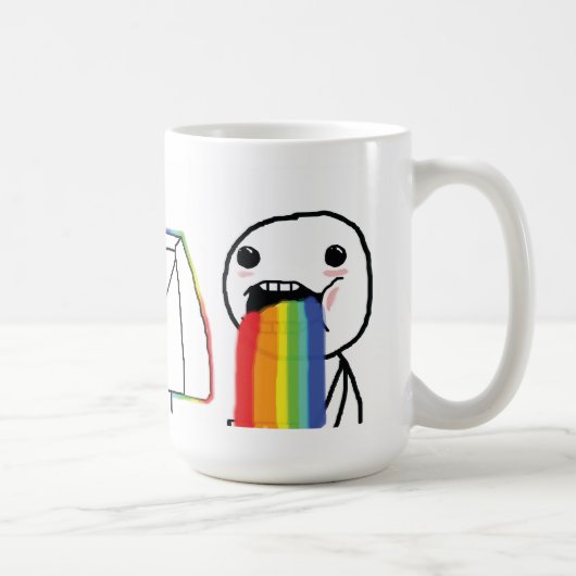 Puking Rainbows Koffiemok (Rechts)