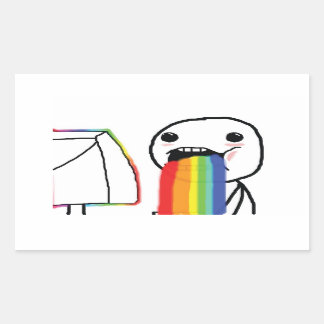 Puking Rainbows Rechthoekige Sticker