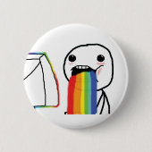 Puking Rainbows Ronde Button 5,7 Cm (Voorkant)