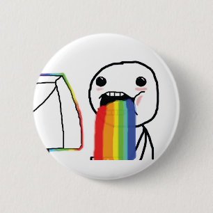 Puking Rainbows Ronde Button 5,7 Cm