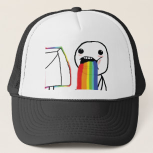 Puking Rainbows Trucker Pet