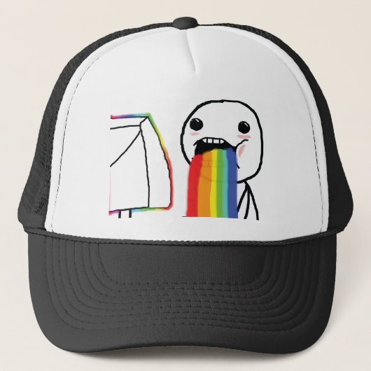 Puking Rainbows Trucker Pet (Voorkant)