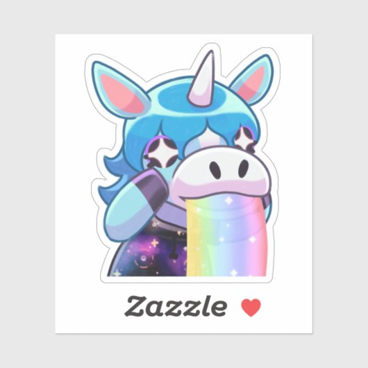 Puking regenbogen - Sticker (Vel)