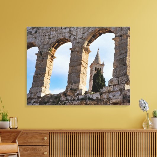 Pula Arena Kroatië Canvas Afdruk (Insitu (Woonkamer))