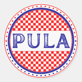 Pula City Pride Embleem – Kroatische identiteit Ronde Sticker
