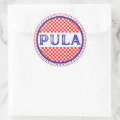 Pula City Pride Embleem – Kroatische identiteit Ronde Sticker (Tas)