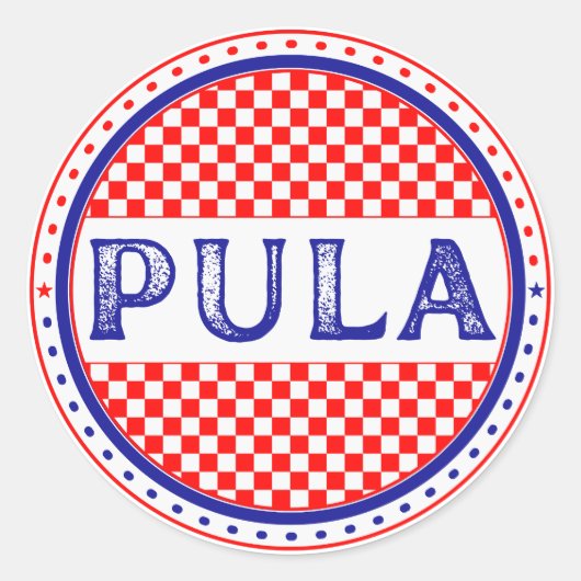 Pula City Pride Emblem – Croatian Identity Ronde Sticker (Voorkant)