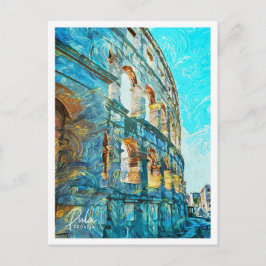 Pula Kroatië Mooi olieverflandschap Briefkaart