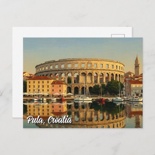 Pula Kroatië Reizen Briefkaart (Voorkant / Achterkant)