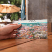 Pula Kroatië Stad Uitzicht Schilderen Briefkaart