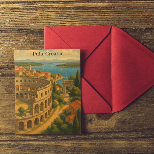  Pula Kroatië Travel City Uitzicht Briefkaart