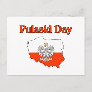 Pulaski Day. Briefkaart