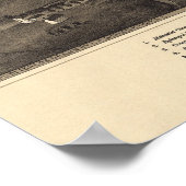 Pulaski, New York Bird's eye uitzicht 1885 Poster (Hoek)