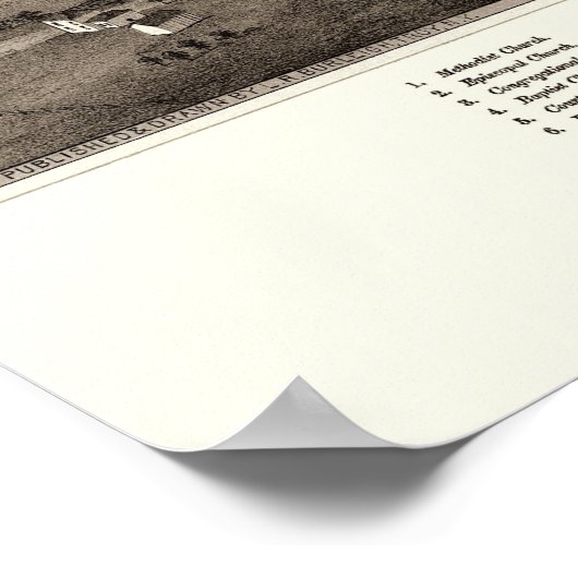 Pulaski, NY Panoramic Map - 1885 Poster (Hoek)