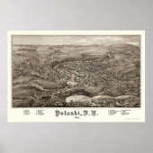 Pulaski, NY Panoramic Map - 1885 Poster (Voorkant)