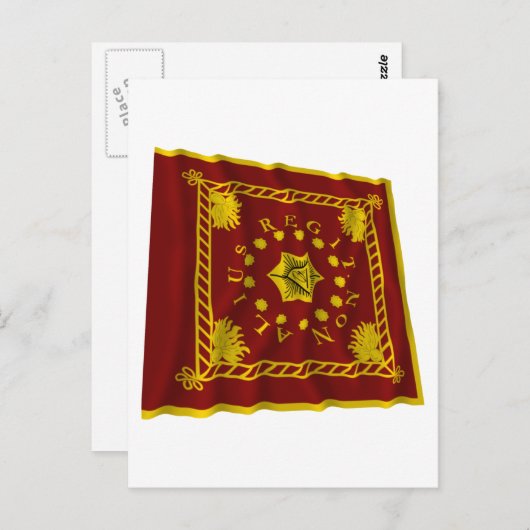 Pulaski's Legion Flag Briefkaart (Voorkant / Achterkant)