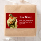 PULCINELLA EN MANDOLIN Napels Masquerade Masker, r Etiket (Insitu)