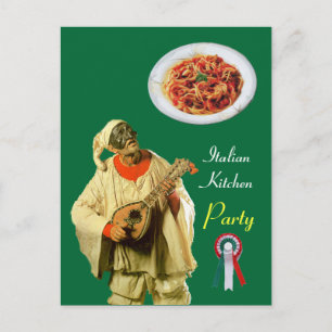 PULCINELLA ITALIAANSE KEUKEN FEEST Groen Recept Briefkaart