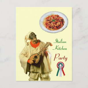PULCINELLA ITALIAANSE KEUKEN PARTY Cream Recept Briefkaart