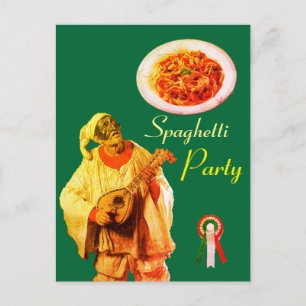 PULCINELLA ITALIAANSE KEUKEN SPAGHETTI PARTY Recep Briefkaart
