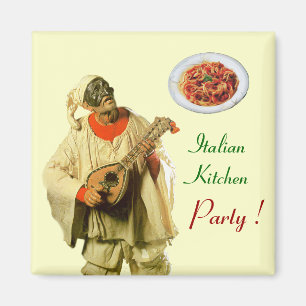 PULCINELLA, ITALIAANSE KITCHEN SPAGHETTI PARTIJ MAGNEET