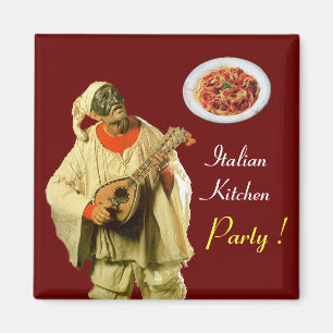 PULCINELLA ITALIAN KITCHEN ARTIJ, rood Magneet
