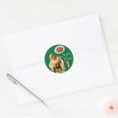 PULCINELLA ITALIAN KITCHEN PARTY Red Green White Ronde Sticker (Envelop)