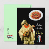 PULCINELLA ITALIAN KITCHEN PTY Black Recipe Briefkaart (Voorkant / Achterkant)