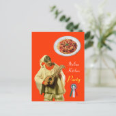 PULCINELLA ITALIAN KITCHEN PTY Oranje Recipe Briefkaart (Staand voorkant)