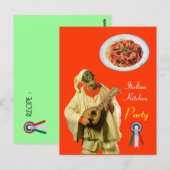 PULCINELLA ITALIAN KITCHEN PTY Oranje Recipe Briefkaart (Voorkant / Achterkant)