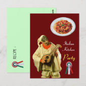 PULCINELLA ITALIAN KITCHEN PTY Red Recipe Briefkaart (Voorkant / Achterkant)