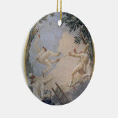 Pulcinella on a Swing, 1797 (fresco) Keramisch Ornament (Rechts)
