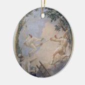 Pulcinella on a Swing, 1797 (fresco) Keramisch Ornament (Links)