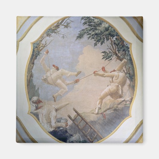 Pulcinella on a Swing, 1797 (fresco) Magneet (Voorkant)