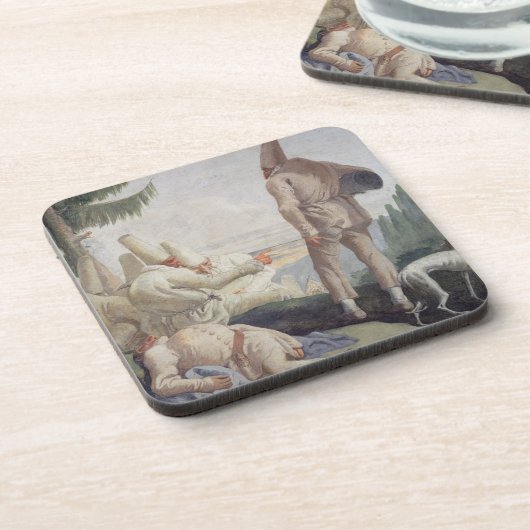 Pulcinella op feestdag bier onderzetter (Linkerzijde)