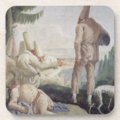 Pulcinella op feestdag bier onderzetter (Voorkant)