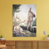 Pulcinella op feestdag canvas afdruk (Insitu (Woonkamer))