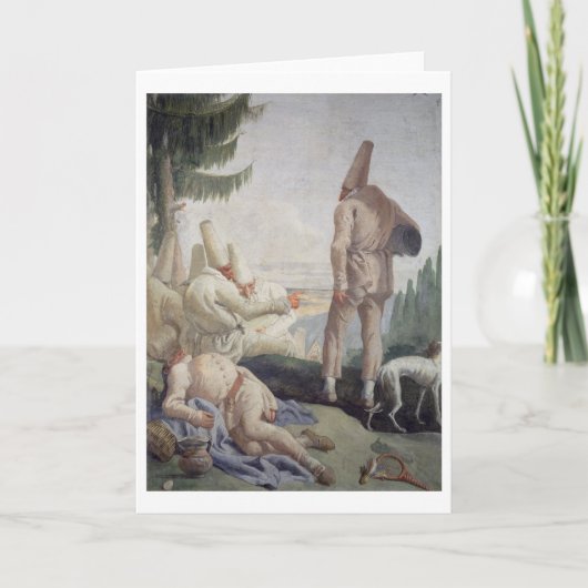Pulcinella op Vakantie Feestdagen Kaart (Voorkant)